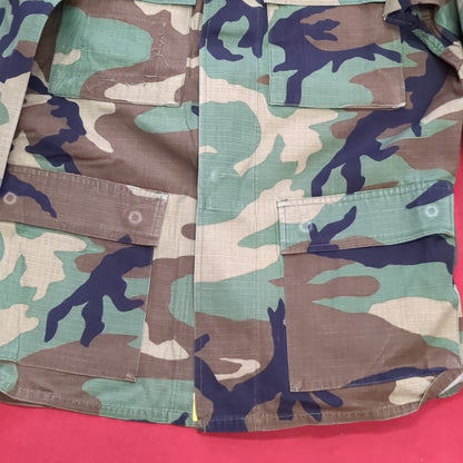US Army Small Regular BDU Woodland Cold Weather Top Jacket Good Condition (a03 DC01-G)