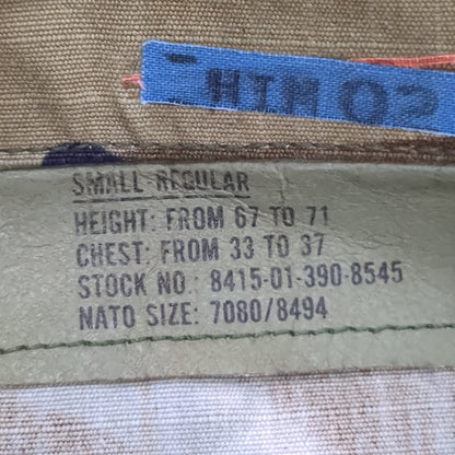 US Army Small Regular BDU Woodland Cold Weather Top Jacket Good Condition (a03 DC01-G)