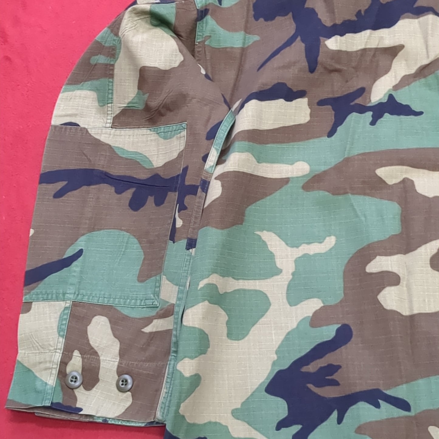 US Army Small Regular BDU Woodland Cold Weather Top Jacket Good Condition (a03 DC01-G)