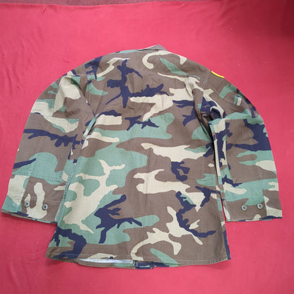 US Army Small Regular BDU Woodland Cold Weather Top Jacket Good Condition (a03 DC01-G)