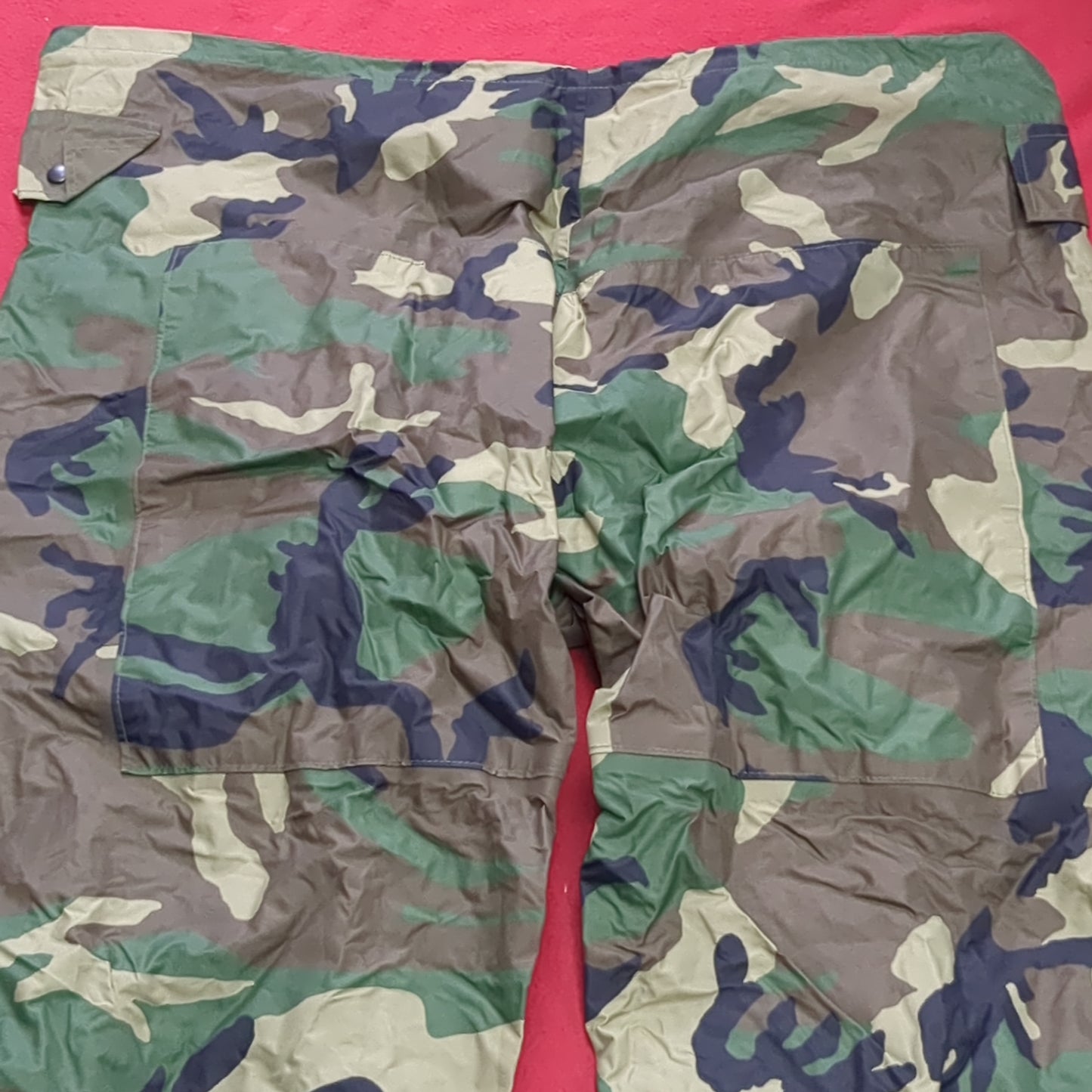 BDU Large Woodland Wet Weather Waterproof Pants Trousers Good Condition (a04 DC02-i)