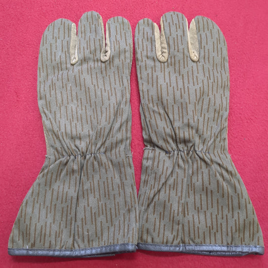 East German Stricktarn Leather Work Gloves Sz 3 Men’s Excellent condition (a08 DC3-Z)
