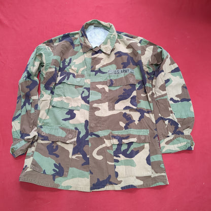 US Army Medium Regular BDU Woodland Top Jacket Good Condition (a10 DC4-N)
