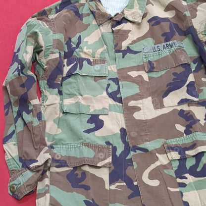 US Army Medium Regular BDU Woodland Top Jacket Good Condition (a10 DC4-N)