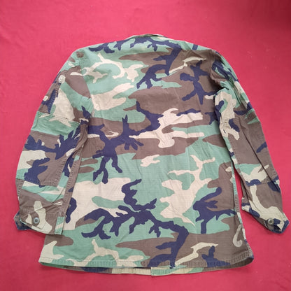 US Army Medium Regular BDU Woodland Top Jacket Good Condition (a10 DC4-N)