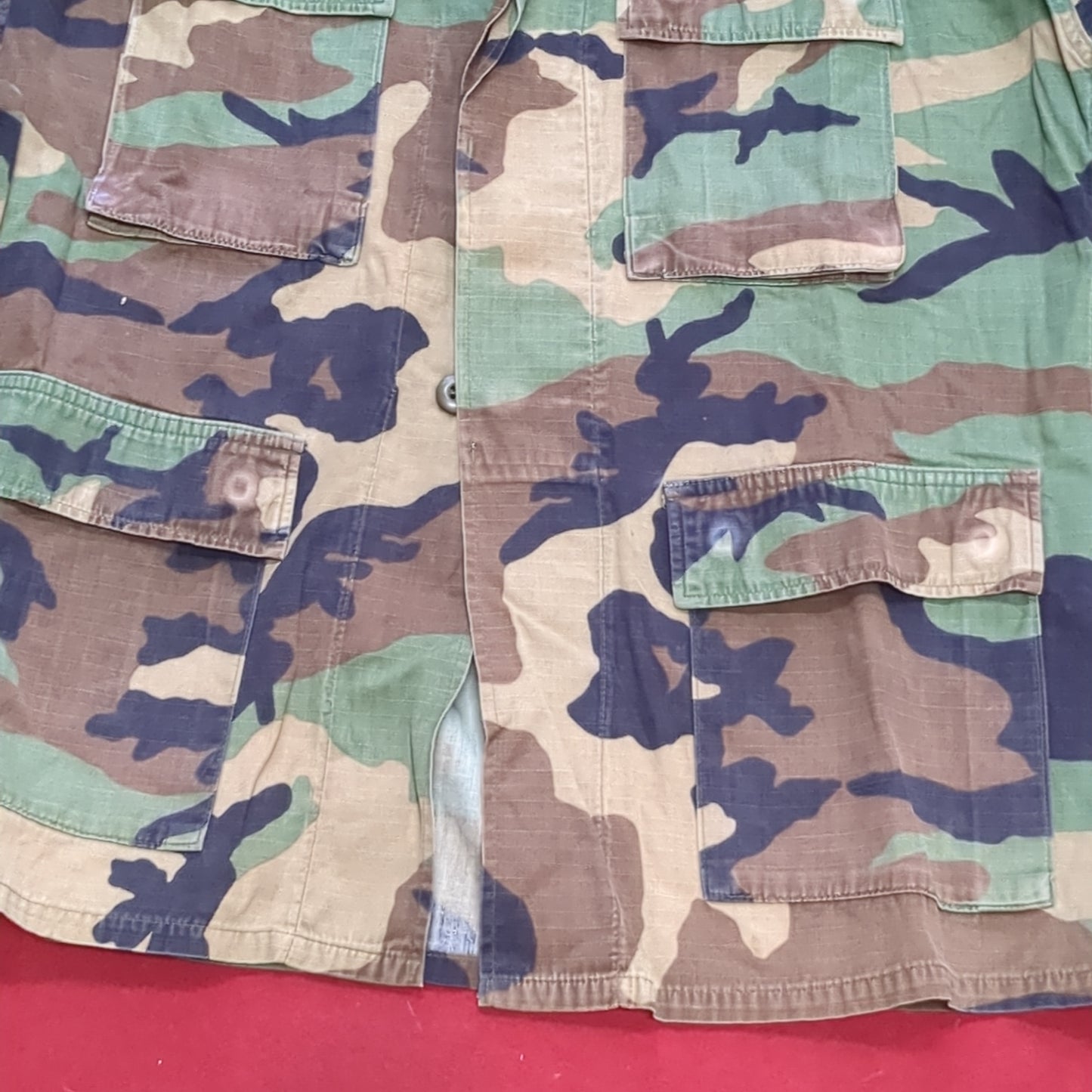 US Army Medium Regular BDU Woodland Top Jacket Used  (a10 DC4-y)