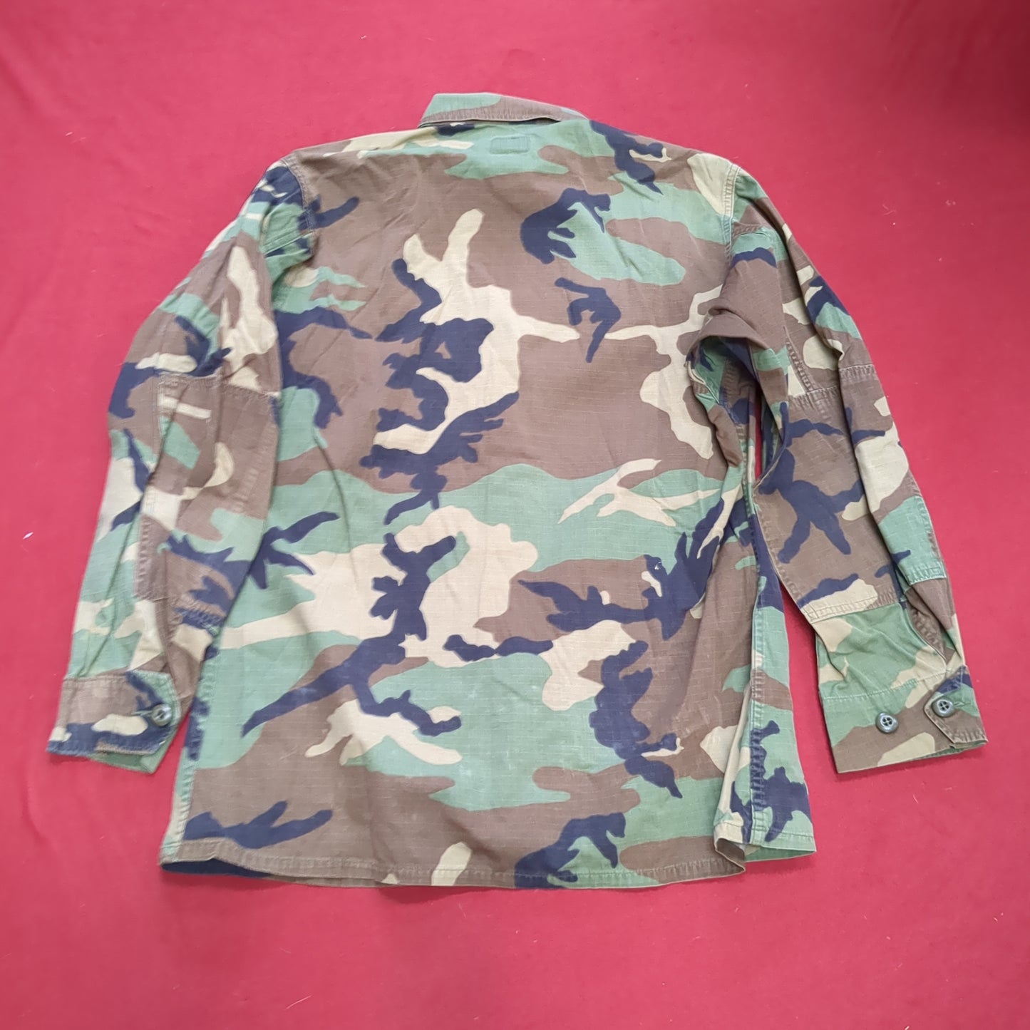 US Army Medium Regular BDU Woodland Top Jacket Used  (a10 DC4-y)