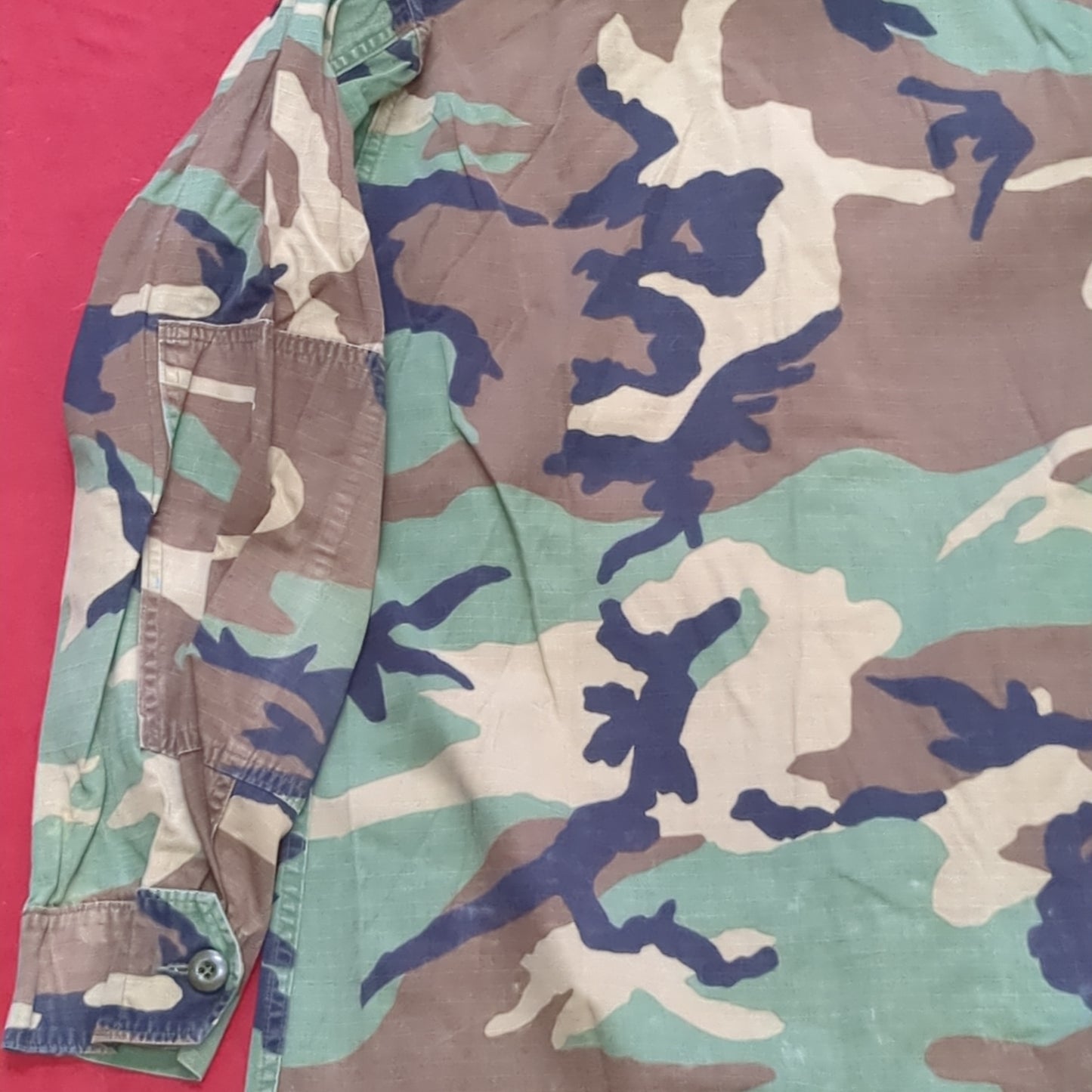 US Army Medium Regular BDU Woodland Top Jacket Used  (a10 DC4-y)