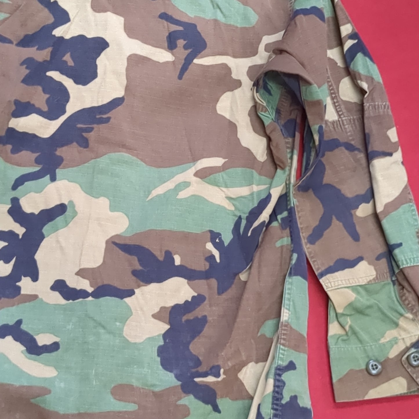 US Army Medium Regular BDU Woodland Top Jacket Used  (a10 DC4-y)