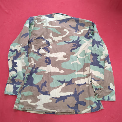 US Army Medium Regular BDU Woodland Top Jacket Good Condition (a10 DC4-s)