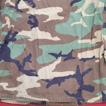 US Army Medium Regular BDU Woodland Top Jacket Good Condition (a10 DC4-s)