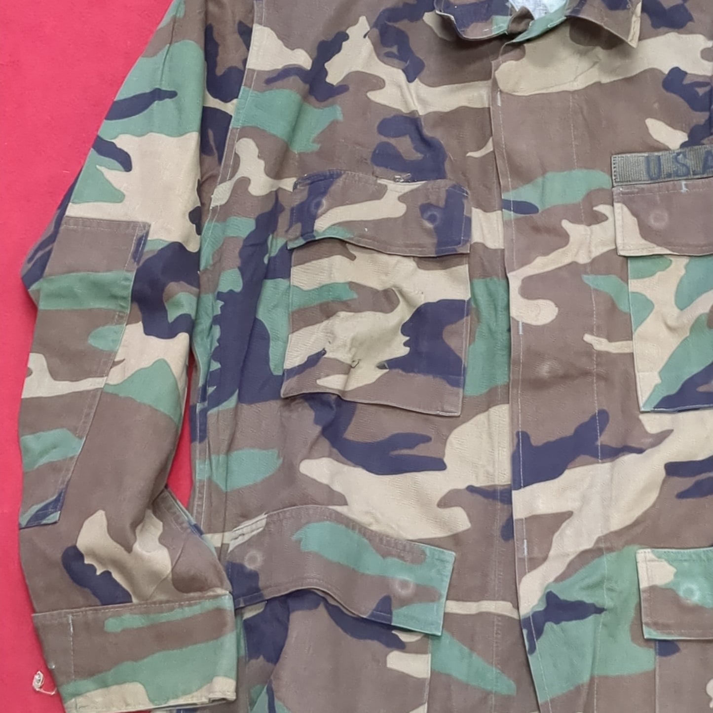 US Army Medium Regular BDU Woodland Top Jacket Used  (a10 DC4-K)