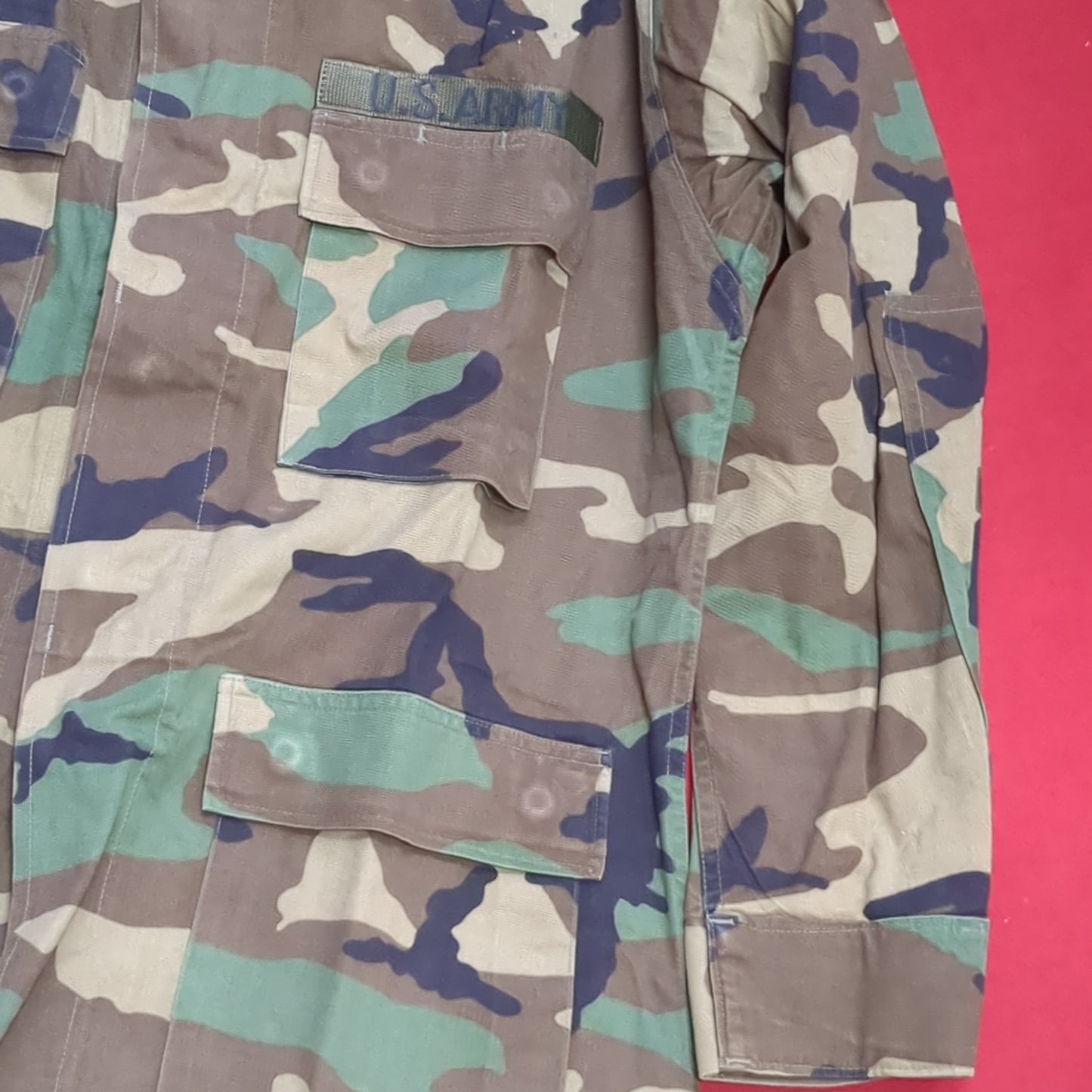 US Army Medium Regular BDU Woodland Top Jacket Used  (a10 DC4-K)