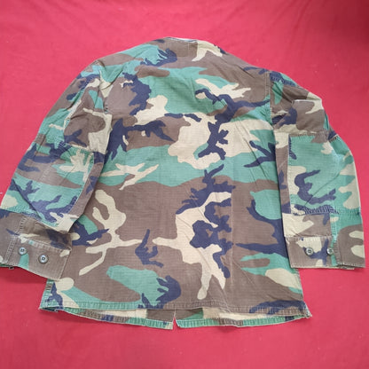 US Army Medium Regular BDU Woodland Top Jacket Used  (a10 DC4-u)