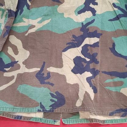 US Army Medium Regular BDU Woodland Top Jacket Used  (a10 DC4-u)
