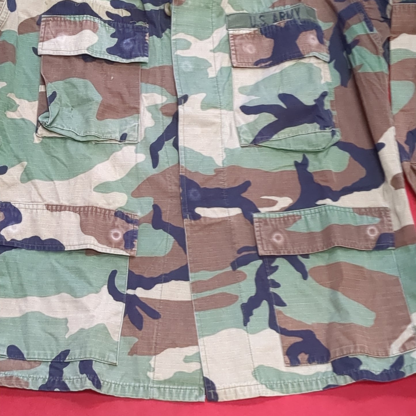 US Army Medium Regular BDU Woodland Top Jacket Good Condition (a10 DC4-g)