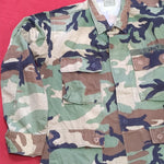 US Army Medium Regular BDU Woodland Top Jacket Good Condition (a10g)