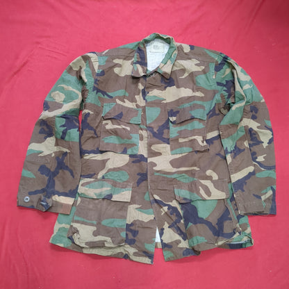US Army Medium Regular BDU Woodland Top Jacket Excellent Condition (a10 DC4-x)