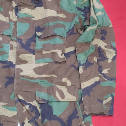 US Army Medium Regular BDU Woodland Top Jacket Excellent Condition (a10 DC4-x)