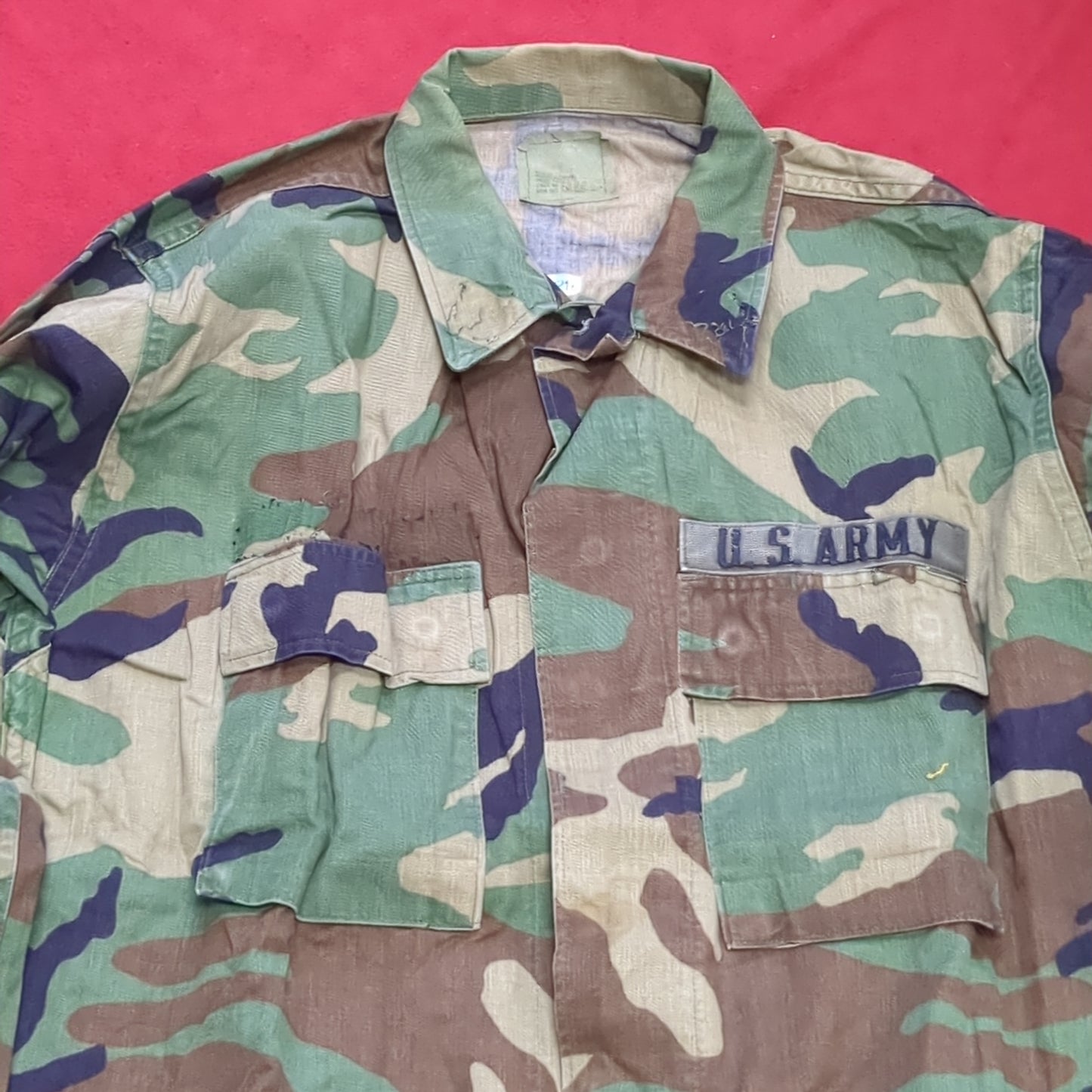 US Army Medium Regular BDU Woodland Top Jacket Used (a10 DC4-E)