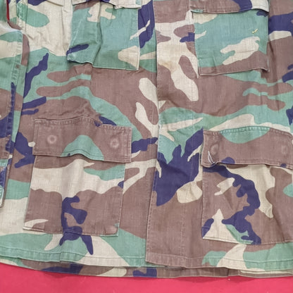US Army Medium Regular BDU Woodland Top Jacket Used (a10 DC4-E)
