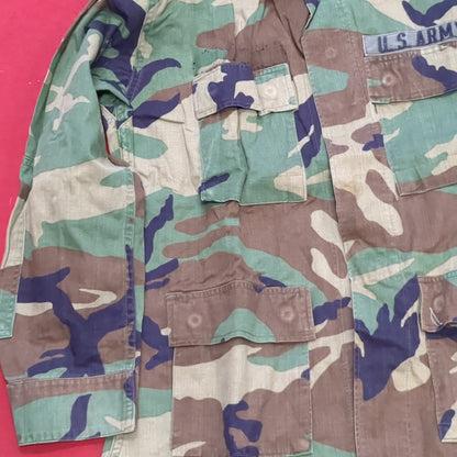 US Army Medium Regular BDU Woodland Top Jacket Used (a10 DC4-E)