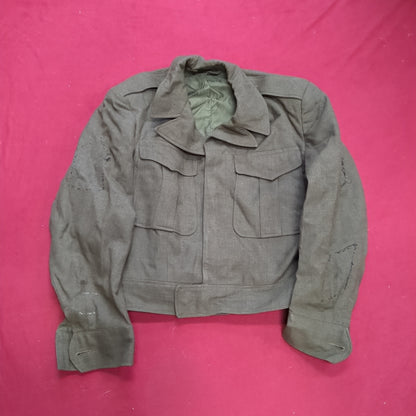 WWII 1946 34S IKE Jacket, Field, Wool OD Good Condition (a11 db09-x)