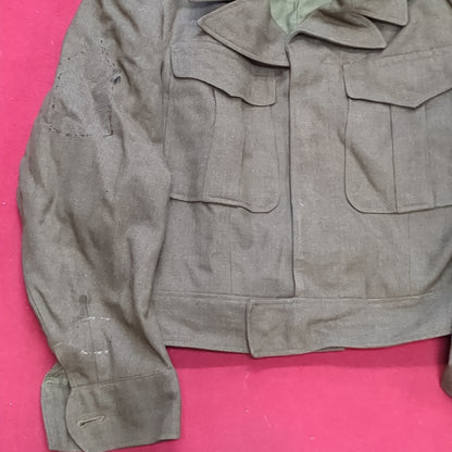 WWII 1946 34S IKE Jacket, Field, Wool OD Good Condition (a11 db09-x)