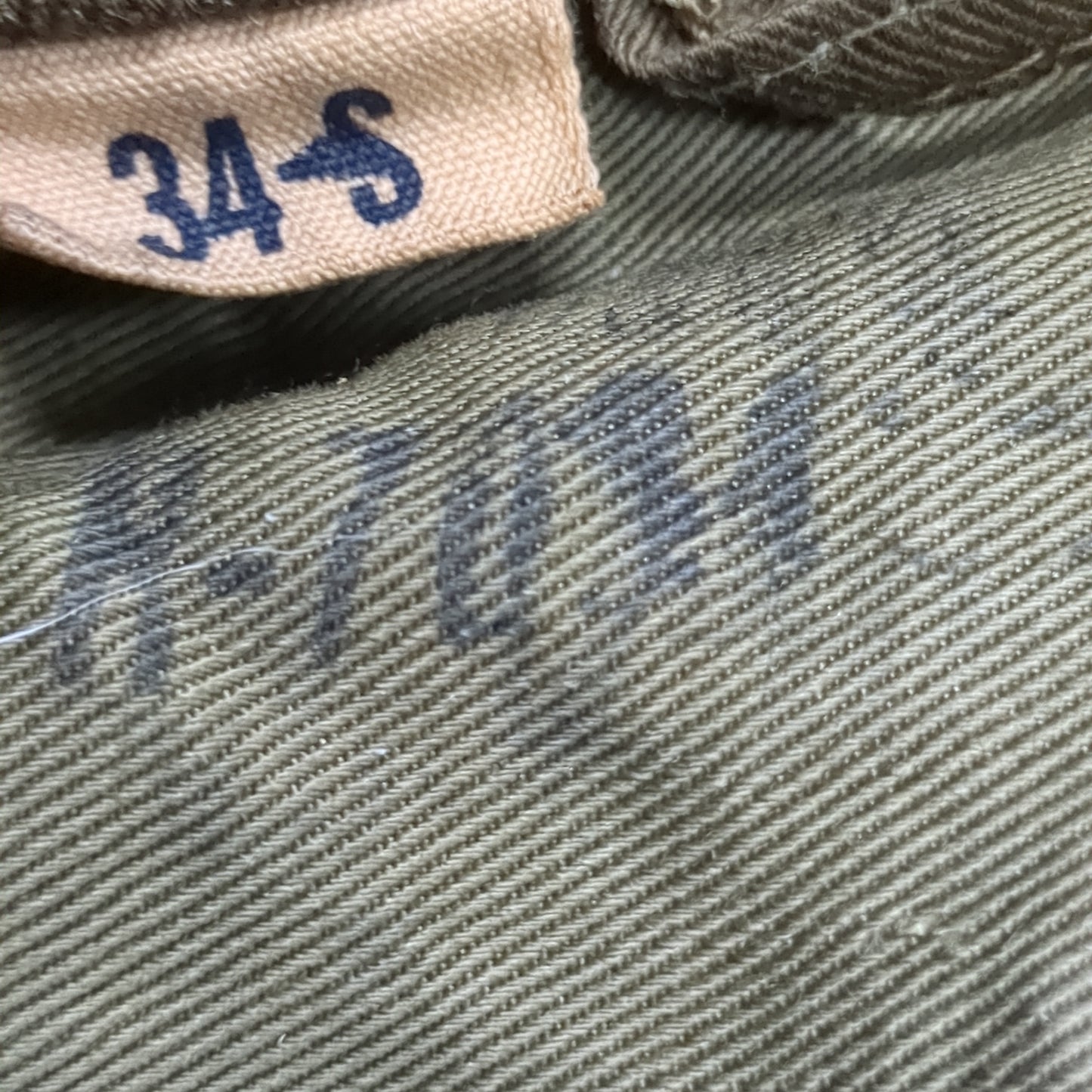 WWII 1946 34S IKE Jacket, Field, Wool OD Good Condition (a11 db09-x)