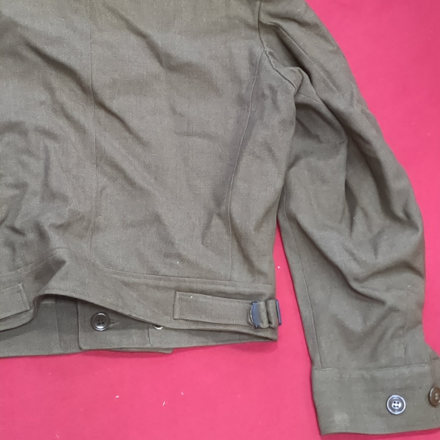WWII 1946 34S IKE Jacket, Field, Wool OD Good Condition (a11 db09-x)