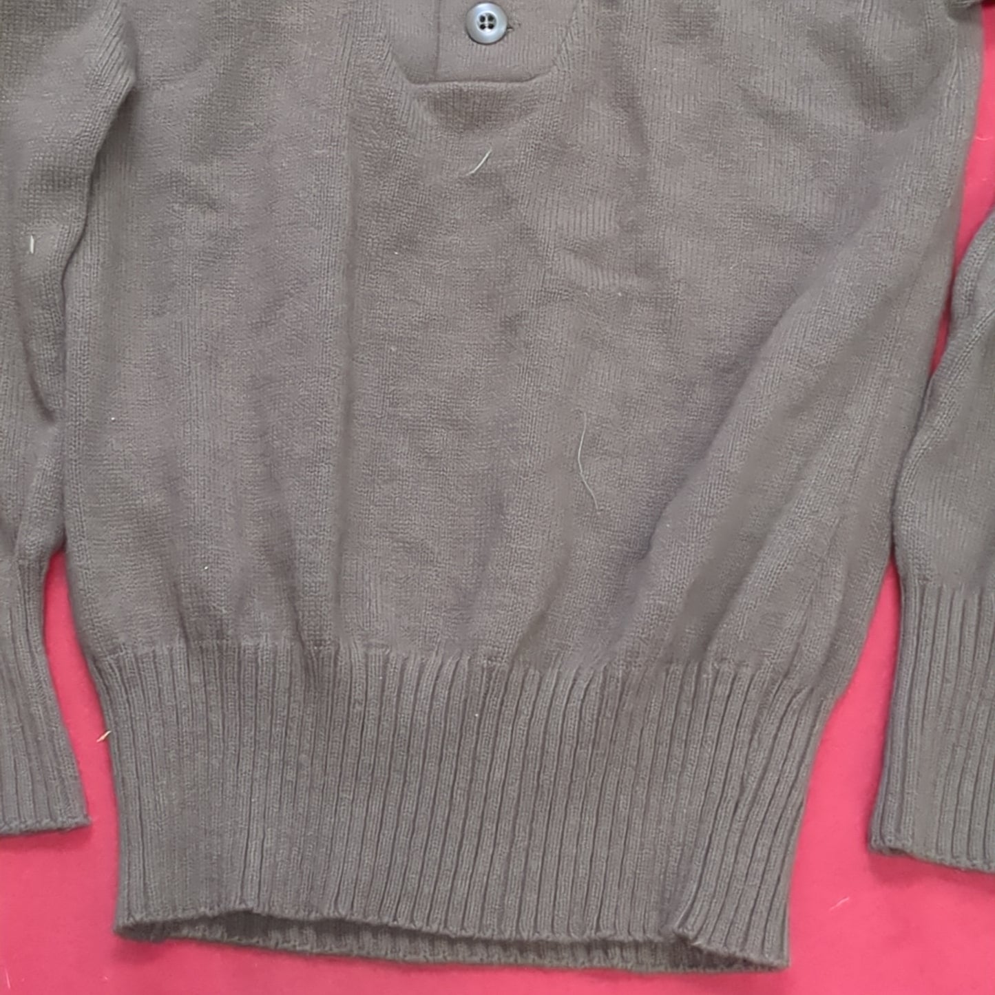 US Army Medium Mitts Mitts 5 Button Brown Sweater Vintage (a15 db12-q)
