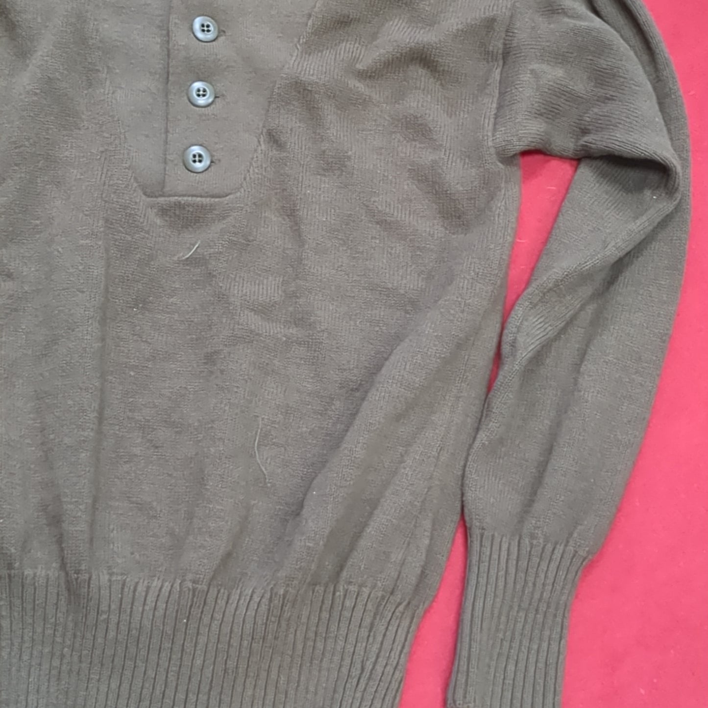 US Army Medium Mitts Mitts 5 Button Brown Sweater Vintage (a15 db12-q)