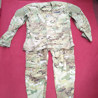 SET of US Army Flight Large Short Combat Aircrew Uniform Top Pants OCP Multicam Good Condition (ocp3- fa17-SEP52)