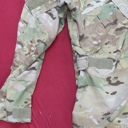 SET of US Army Flight Large Short Combat Aircrew Uniform Top Pants OCP Multicam Good Condition (ocp3- fa17-SEP52)