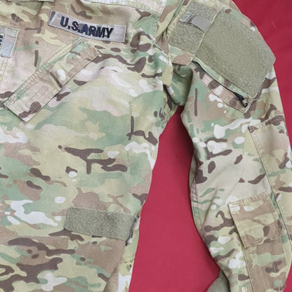 SET of US Army Flight Large Short Combat Aircrew Uniform Top Pants OCP Multicam Good Condition (ocp3- fa17-SEP52)