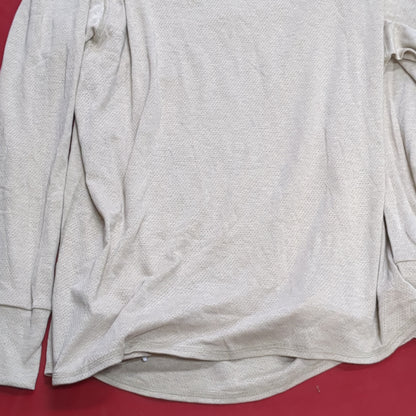 Set of 2 - Peckham Large Short Long Sleeve Sand Undershirts Flame Resistant Base Layer Used (eb08-YLU176)