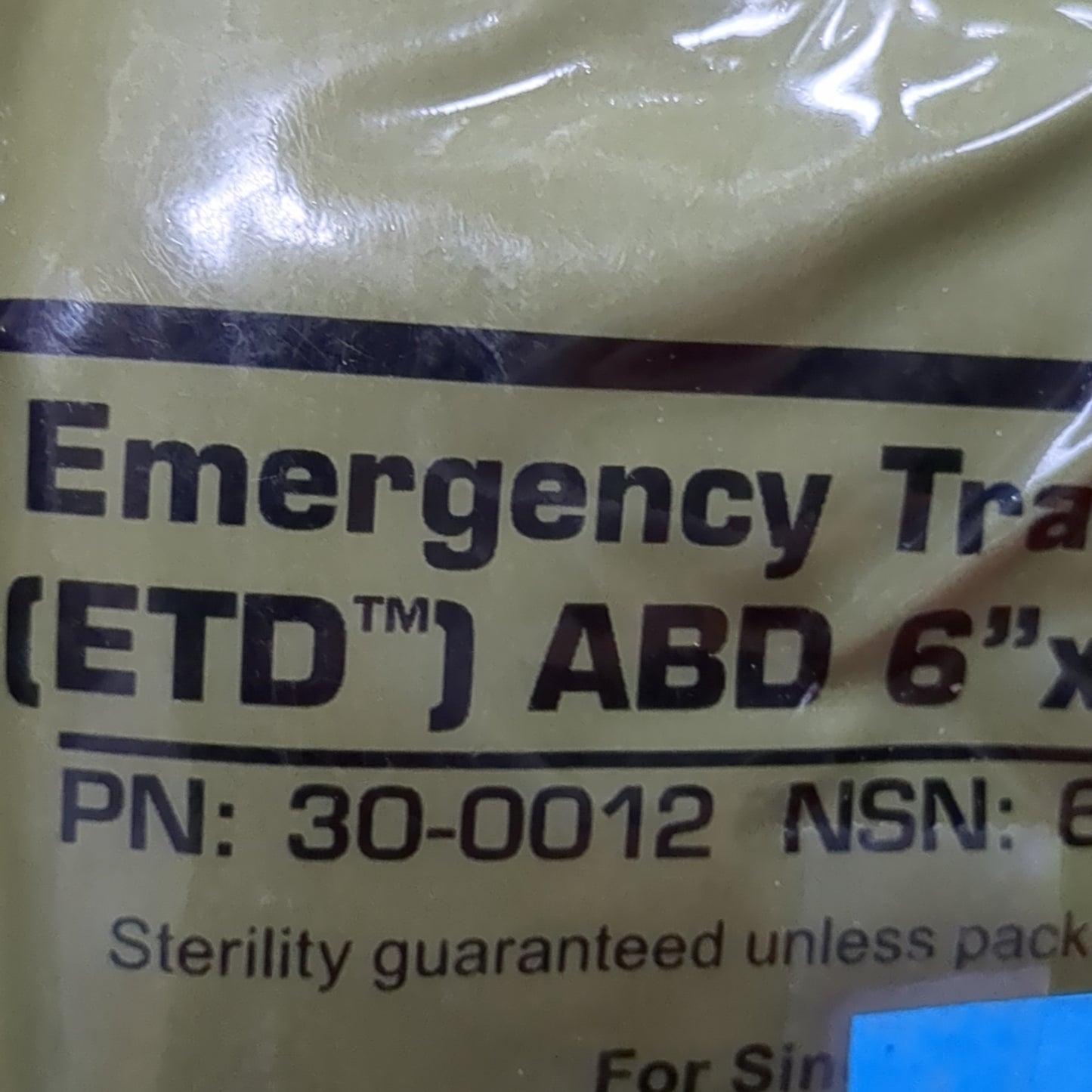 NAR Emergency Trauma Dressing Abdomimal 6" x 12" x 12" x 70" Exp 02-2021 (01d ifak  ac07-12)