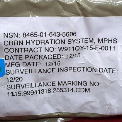 US Army 100oz 3L Hydration Cambelbak System Bladder Bite Valve MPHS Sealed (08o db01-5)