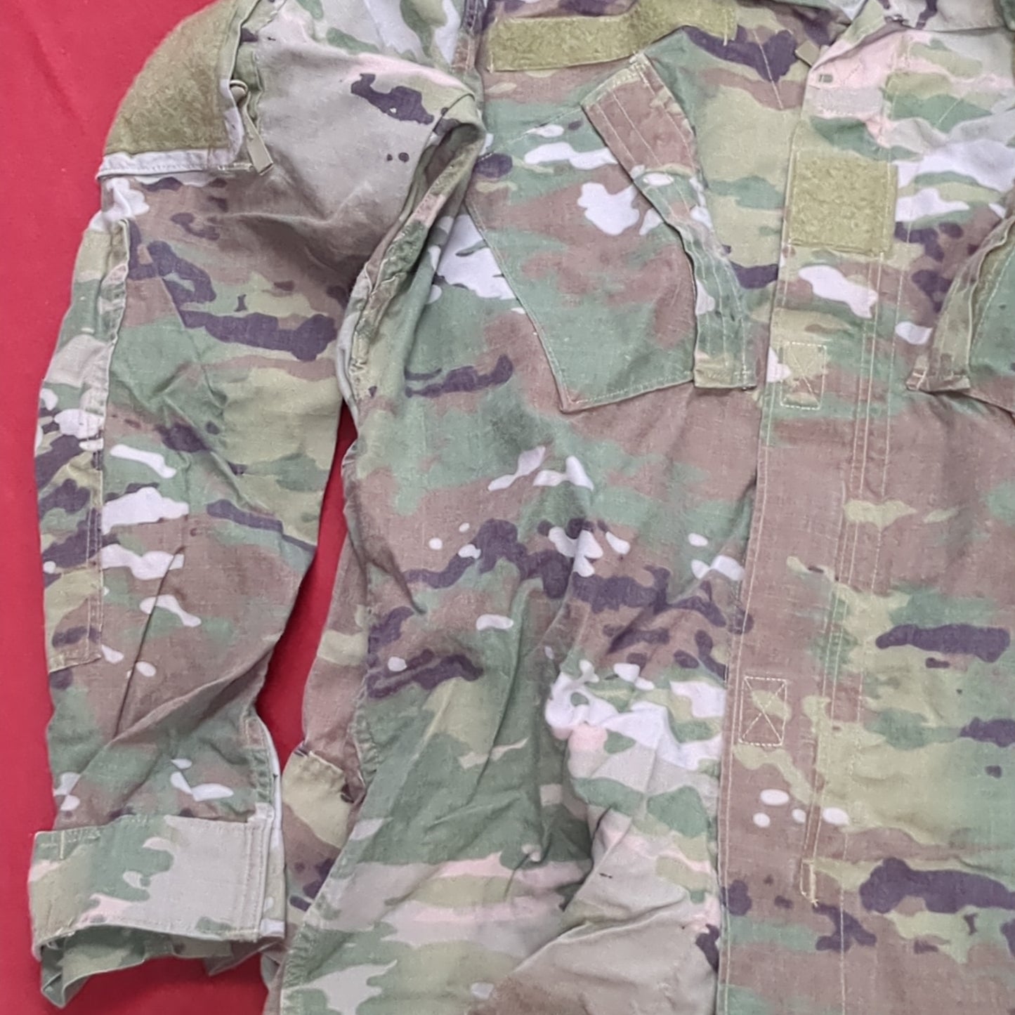 SET of US Army Small Regular Uniform OCP Top and Bottom Used (ec10-16)