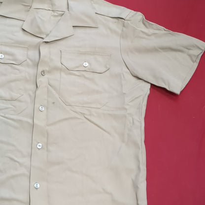 Vintage 1972 US Army Men's Uniform Medium Tan 445 Short-Sleeve Shirt Good Condition (02g CW- ea04-2)
