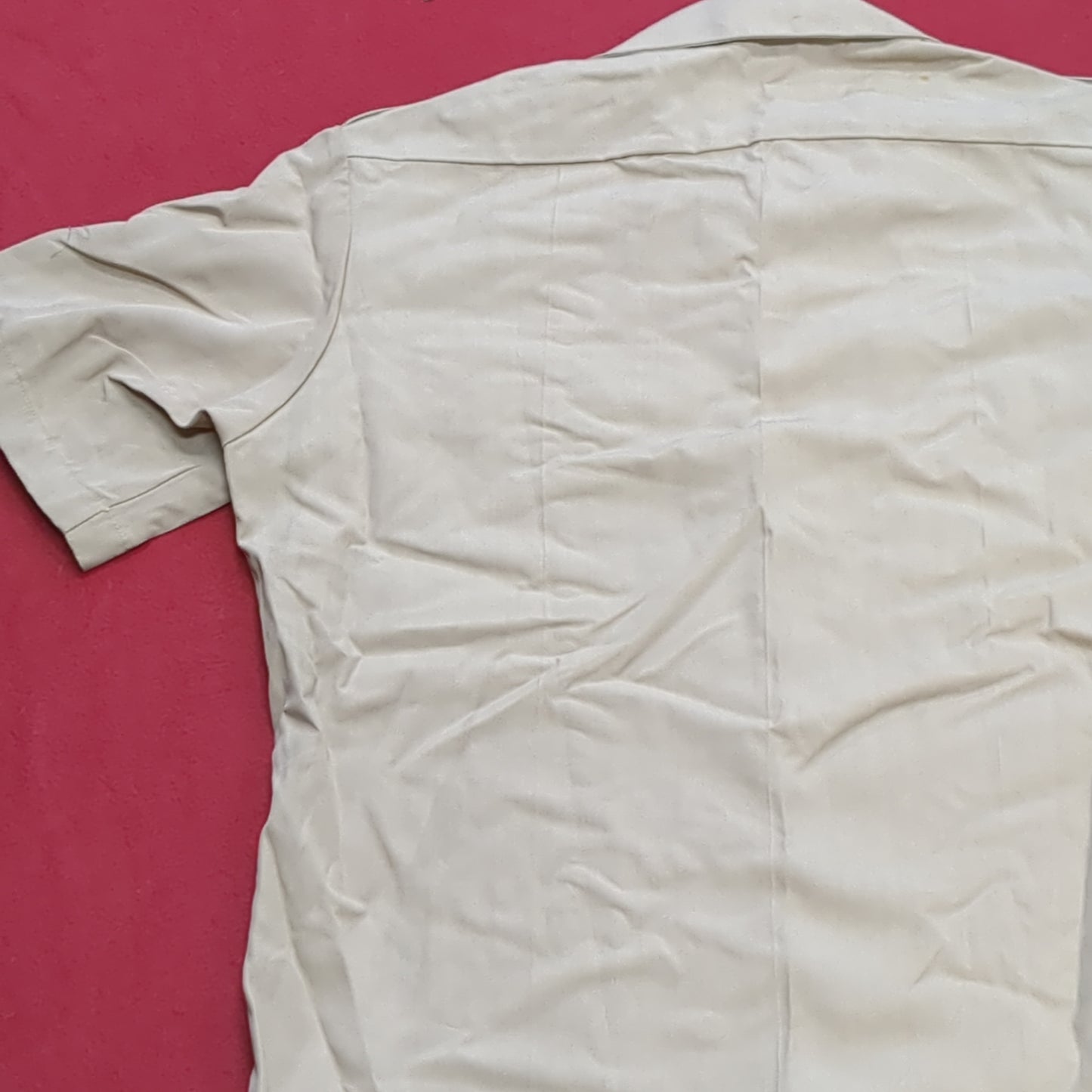 Vintage 1972 US Army Men's Uniform Medium Tan 445 Short-Sleeve Shirt Good Condition (02g CW- ea04-2)