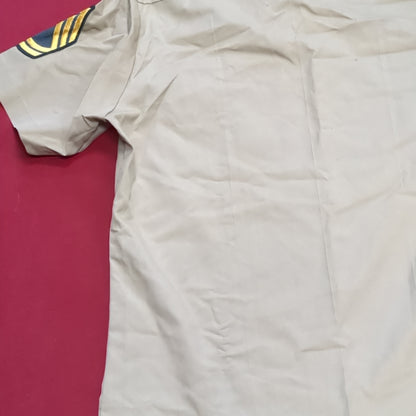 Vintage 1972 US Army Men's Uniform Medium Tan 445 Short-Sleeve Shirt Excellent condition (02g CW- ea04-3)