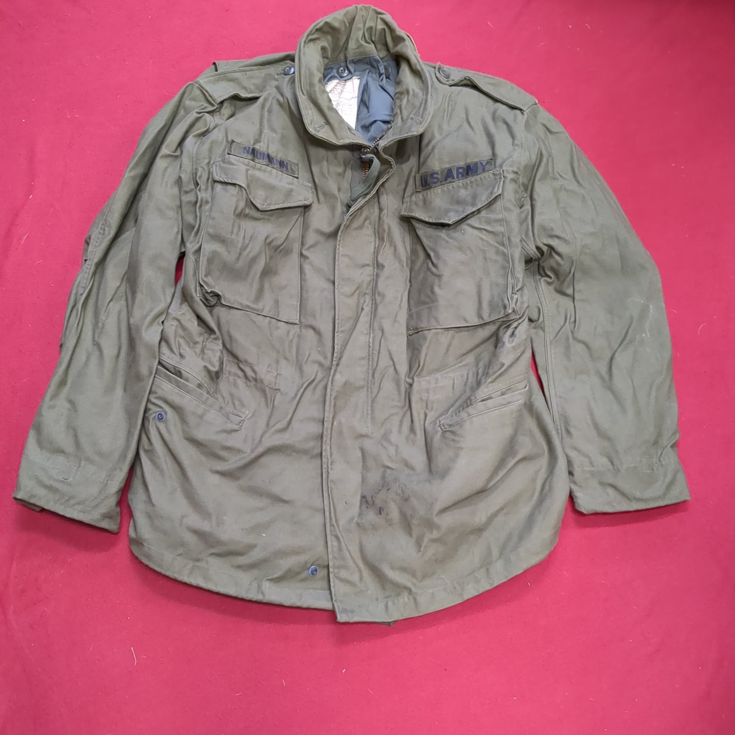 Vietnam Era '72 US Army Medium Regular Man's Field Coat Excellent Condition (aa15-14)