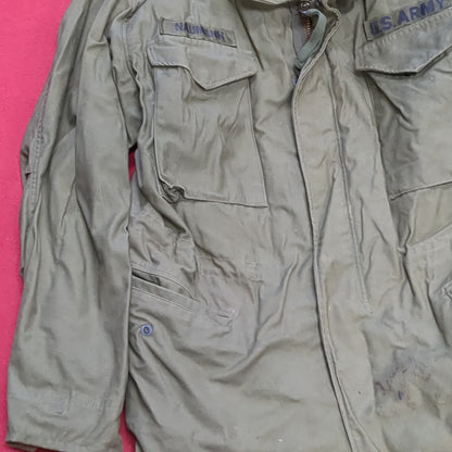 Vietnam Era '72 US Army Medium Regular Man's Field Coat Excellent Condition (aa15-14)