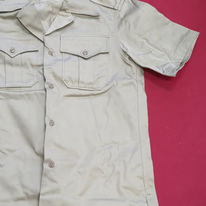 Vietnam Era US Army Men's Small U.T. 4.2oz Tan Short-Sleeve Shirt Used (04g 25g-20)