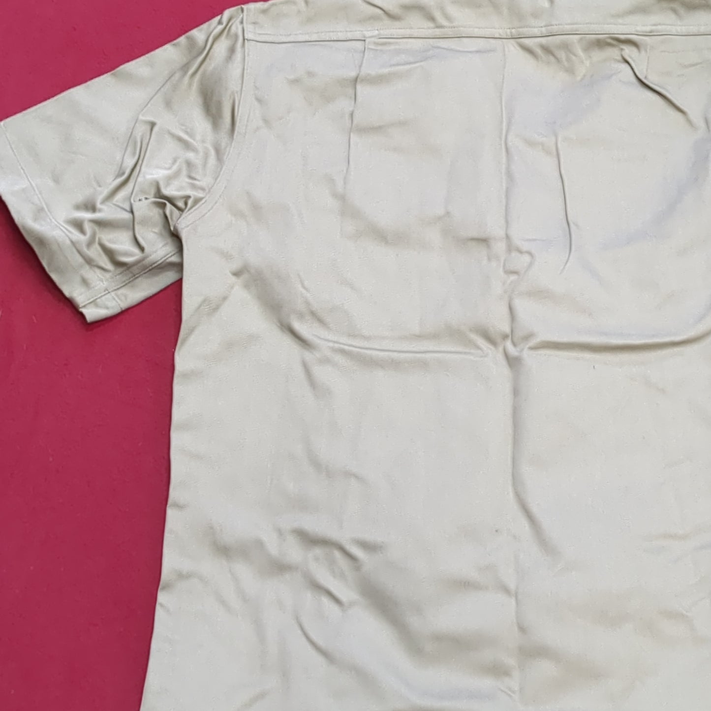 Vietnam Era US Army Men's Small U.T. 4.2oz Tan Short-Sleeve Shirt Used (04g 25g-20)