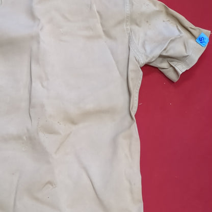 Vietnam Era US Army Men's Small Tan 445 Short-Sleeve Shirt Used (04g 25g-15)