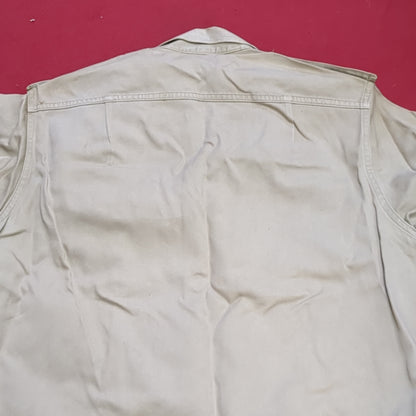 Vintage Vietnam US Army Medium Men's Uniform Tan 445 Short-Sleeve Shirt Good Condition (aa15-8)