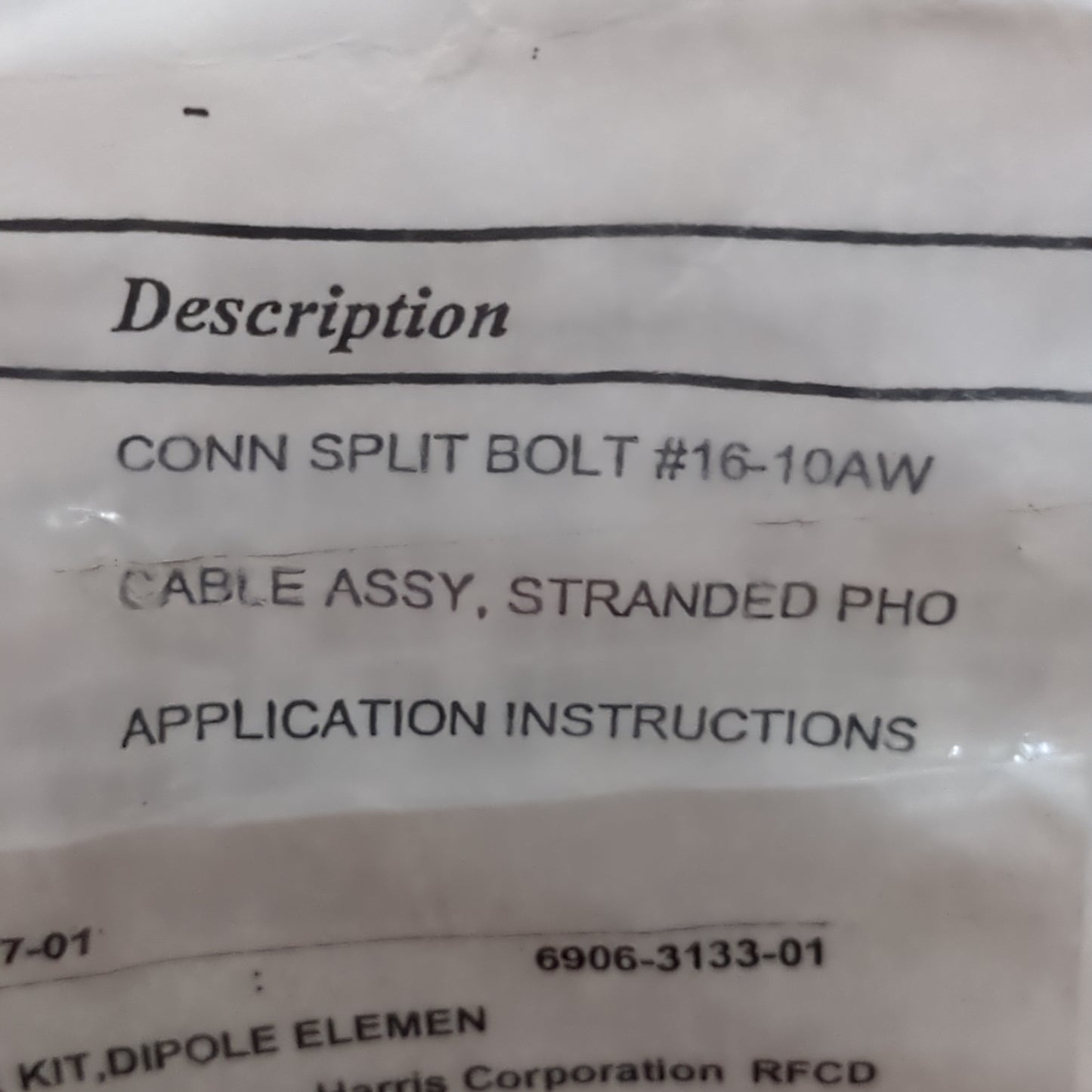 HARRIS RFCD Dipole Element Repair Kit (fc03-15)