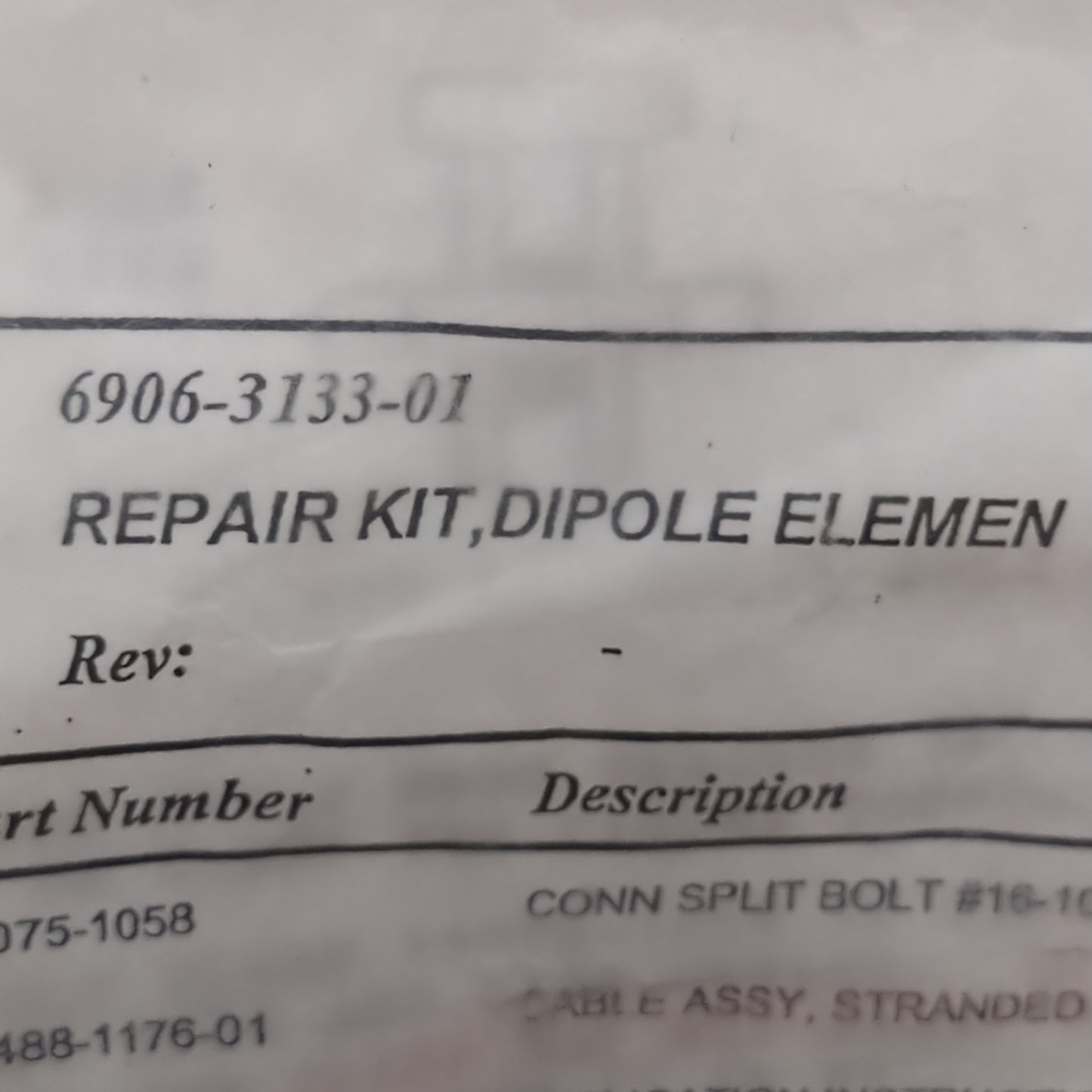 HARRIS RFCD Dipole Element Repair Kit (fc03-15)
